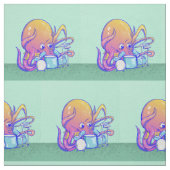 Octopus speldrums stof (Swatch)