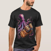 Octopus spelen drums T-shirt (Voorkant)