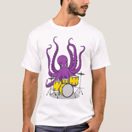 Octopus spelen drums T-shirt