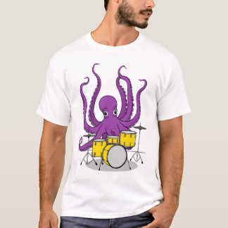 Octopus spelen drums T-shirt