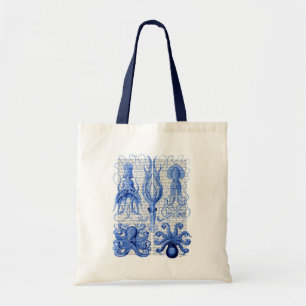 Octopus & Squid Blue Tote Bag
