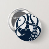 octopus squid cuttlefish oktopus scuba diving ronde button 5,7 cm (Voorkant /achterkant)