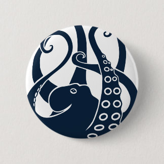 octopus squid cuttlefish oktopus scuba diving ronde button 5,7 cm