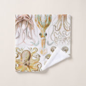 Octopus Squid, Gamochonia door Ernst Haeckel Bad Handdoek (Wasdoekje)