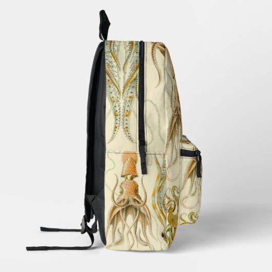  Octopus Squid Gamochonia door Ernst Haeckel Bedrukte Rugzak (Links)