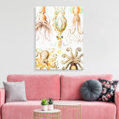 Octopus Squid, Gamochonia door Ernst Haeckel Canvas Afdruk (Insitu (Woonkamer))
