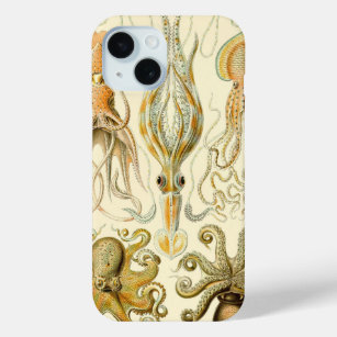  Octopus Squid Gamochonia door Ernst Haeckel iPhone 15 Case