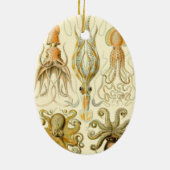  Octopus Squid Gamochonia door Ernst Haeckel Keramisch Ornament (Achterkant)