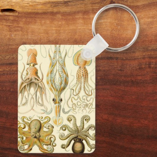  Octopus Squid Gamochonia door Ernst Haeckel Sleutelhanger (Achterkant)