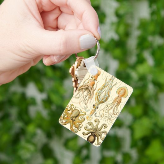  Octopus Squid Gamochonia door Ernst Haeckel Sleutelhanger (Hand)