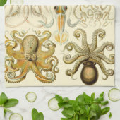  Octopus Squid Gamochonia door Ernst Haeckel Theedoek (Gevouwen)