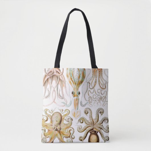 Octopus Squid, Gamochonia door Ernst Haeckel Tote Bag (Voorkant)