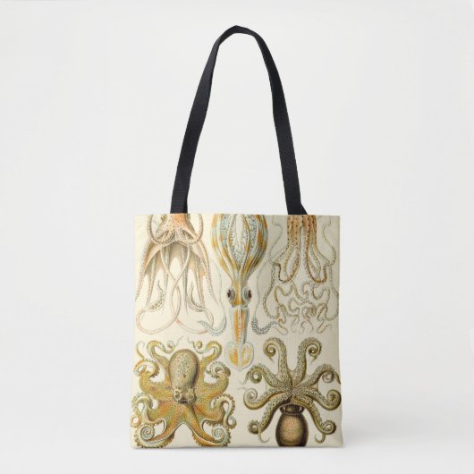 Octopus Squid Gamochonia door Ernst Haeckel Tote Bag (Voorkant)