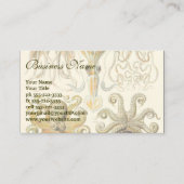 Octopus Squid Gamochonia door Ernst Haeckel Visitekaartje (Voorkant)