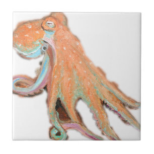 Octopus Squid Kraken Painting Tegeltje