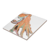 Octopus Squid Kraken Painting Tegeltje (Zijkant)