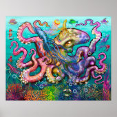 Octopus Squid Poster (Voorkant)