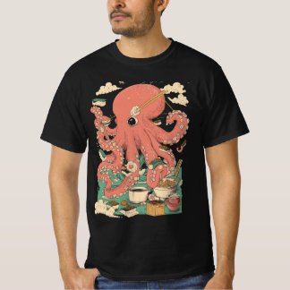 Octopus Squid Sushi Vaderdag Gift Idee T-shirt