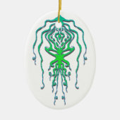 Octopus Squid Tribal Tattoo Abstract ontwerp Keramisch Ornament (Voorkant)