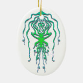 Octopus Squid Tribal Tattoo Abstract ontwerp Keramisch Ornament (Achterkant)