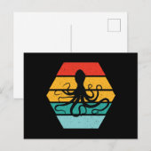 Octopus Squid Zee Creatineketels Sunset Briefkaart (Voorkant / Achterkant)