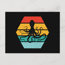 Octopus Squid Zee Creatineketels Sunset Briefkaart