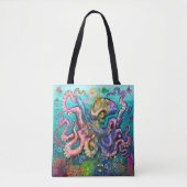 Octopus Squids Canvas tas (Voorkant)