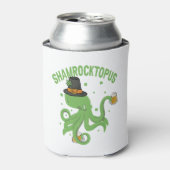 Octopus St Patricks Day Shamrocktopus Leprechaun Blikjeskoeler (Blikje Voorkant)