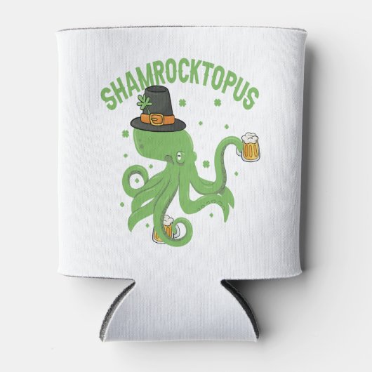 Octopus St Patricks Day Shamrocktopus Leprechaun Blikjeskoeler (Voorkant)