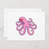Octopus Starfish Briefkaart (Voorkant / Achterkant)