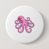 Octopus Starfish Ronde Button 7,6 Cm (Voorkant)