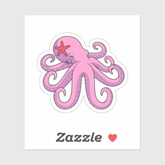 Octopus Starfish Sticker (Vel)