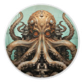 Octopus Steampunk Marine Life Aquatic Keramische Knop (Voorkant)