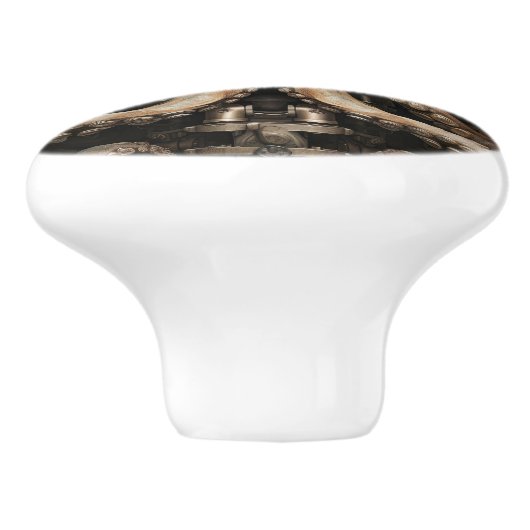 Octopus Steampunk Marine Life Aquatic Keramische Knop (Zijkant)