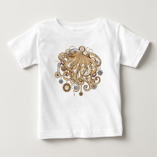 Octopus Steampunk Retro Mechanische Fantasie (Voorkant)