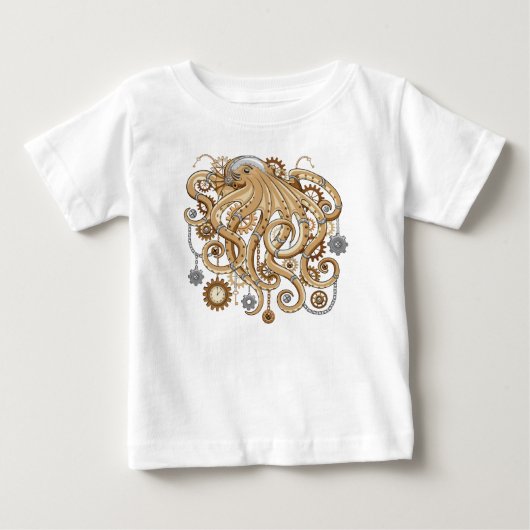 Octopus Steampunk Retro Mechanische Fantasie (Voorkant)