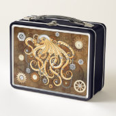 Octopus Steampunk Retro Mechanische Fantasie (Voorkant)
