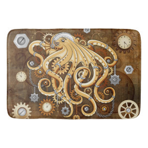 Octopus Steampunk Retro Mechanische Fantasie Badmat