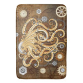 Octopus Steampunk Retro Mechanische Fantasie Badmat (Voorkant Verticaal)