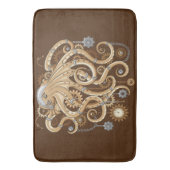 Octopus Steampunk Retro Mechanische Fantasie Badmat (Voorkant Verticaal)