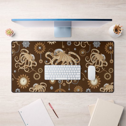 Octopus Steampunk Retro Mechanische Fantasie Bureaumat (Kantoor 1)