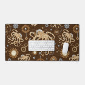 Octopus Steampunk Retro Mechanische Fantasie Bureaumat (Keyboard & Muis)