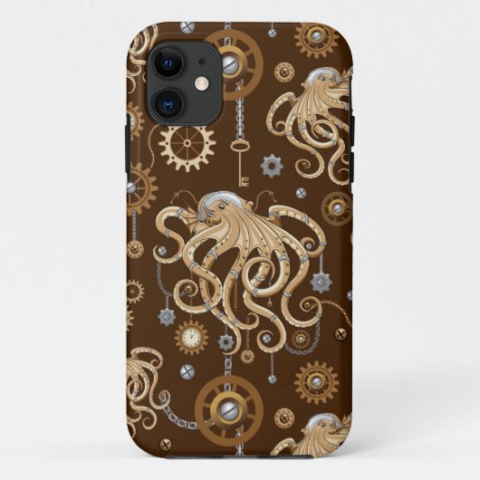 Octopus Steampunk Retro Mechanische Fantasie Case-Mate iPhone Case (Achterkant)