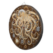 Octopus Steampunk Retro Mechanische Fantasie Dartbord (Voorkant Rechts)