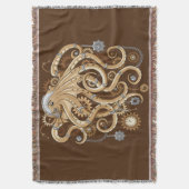 Octopus Steampunk Retro Mechanische Fantasie Deken (Voorkant Verticaal)