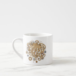 Octopus Steampunk Retro Mechanische Fantasie Espresso Kop