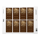 Octopus Steampunk Retro Mechanische Fantasie Etiket (Full Sheet)
