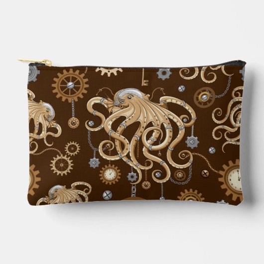Octopus Steampunk Retro Mechanische Fantasie Etui (Voorkant)