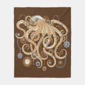 Octopus Steampunk Retro Mechanische Fantasie Fleece Deken (Voorkant)