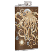 Octopus Steampunk Retro Mechanische Fantasie Heupfles (Rechts)